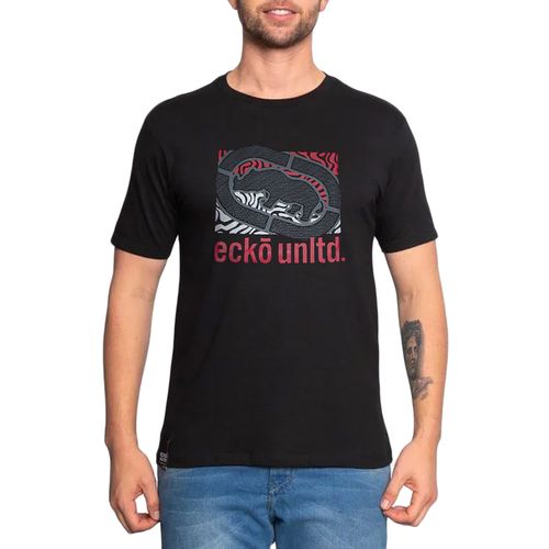 Camiseta Masculina Ecko Orgecko PRETO-EK111-